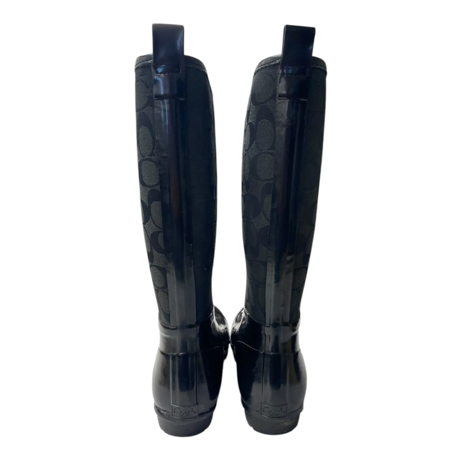 Boots Designer By Coach In Black, Size:6