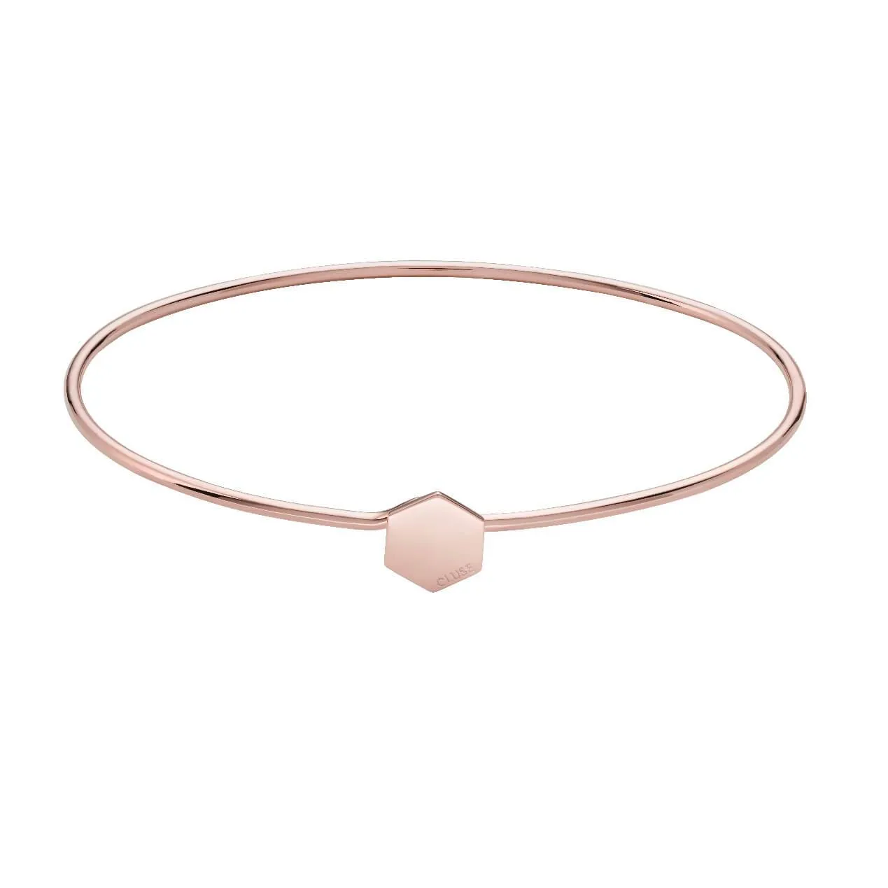 Bracelet jonc CLUSE Essentielle Rose Gold Hexagon CLJ10001