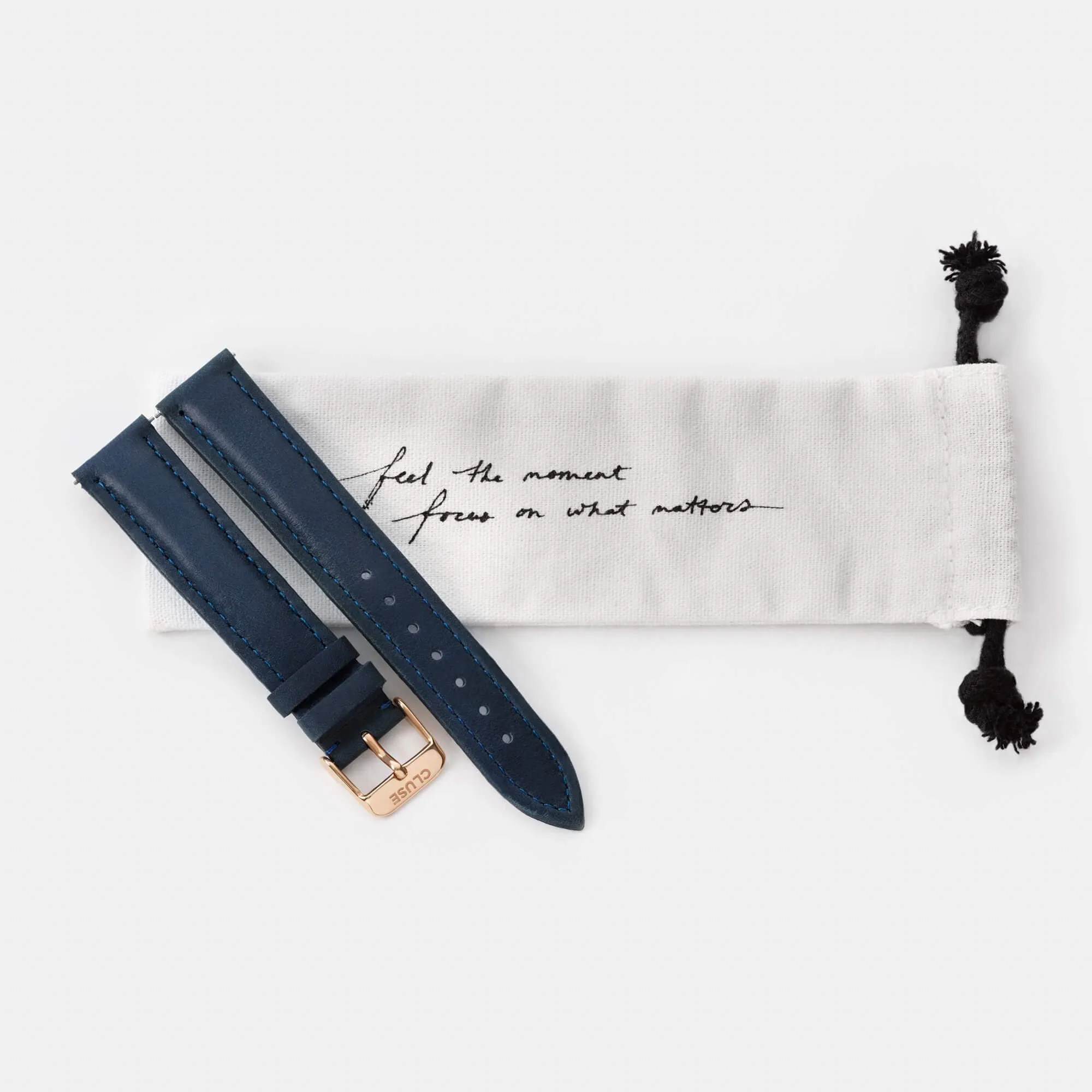 Bracelet pour Montre CLUSE La Bohme Petrol Blue/Rose Gold