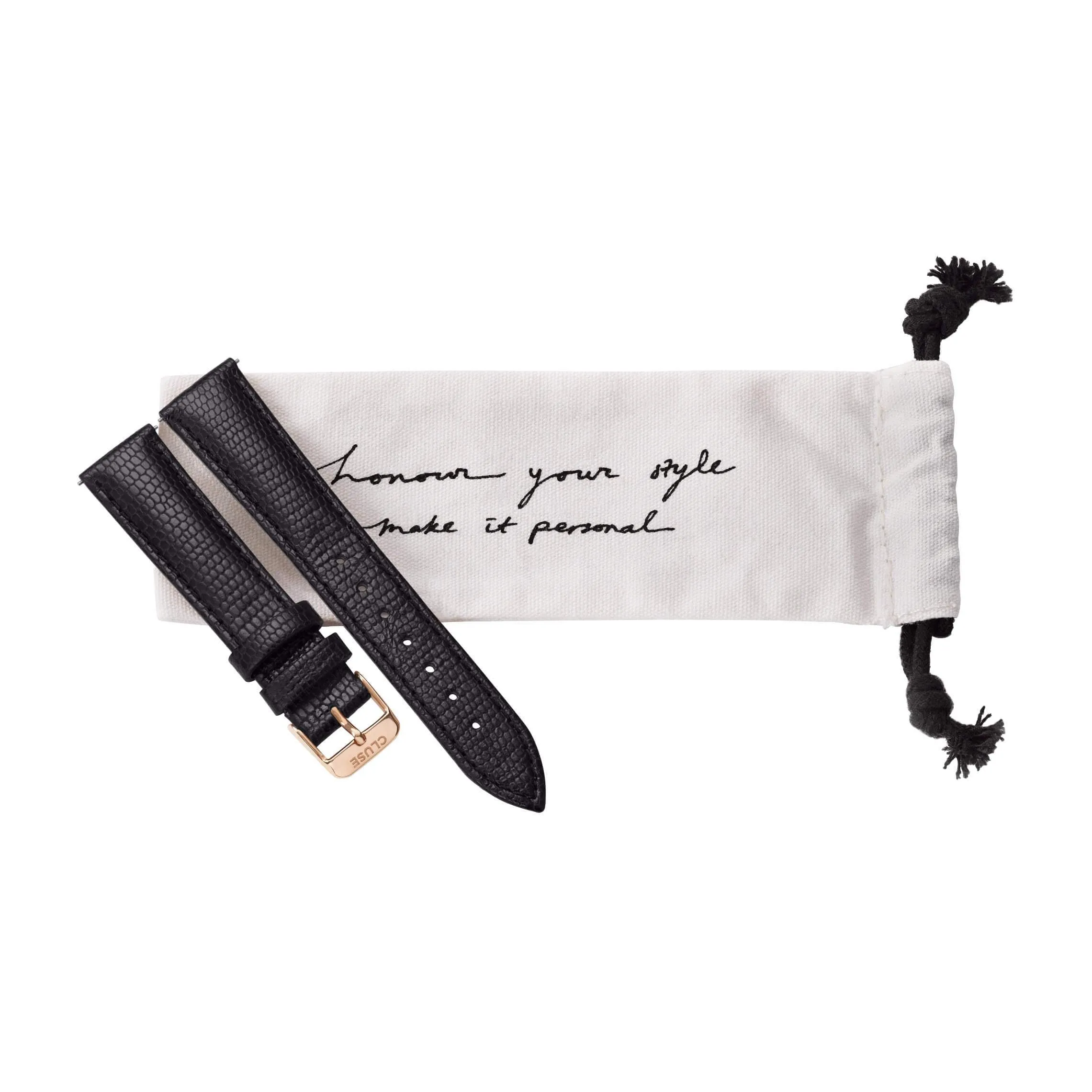 Bracelet pour montre CLUSE La Bohme Rose Gold/Black Lizard CLS068