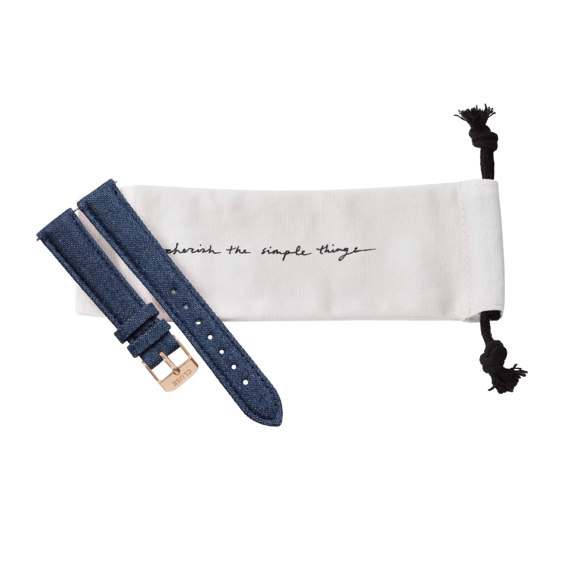 Bracelet pour Montre CLUSE Minuit Blue Denim/Rose Gold