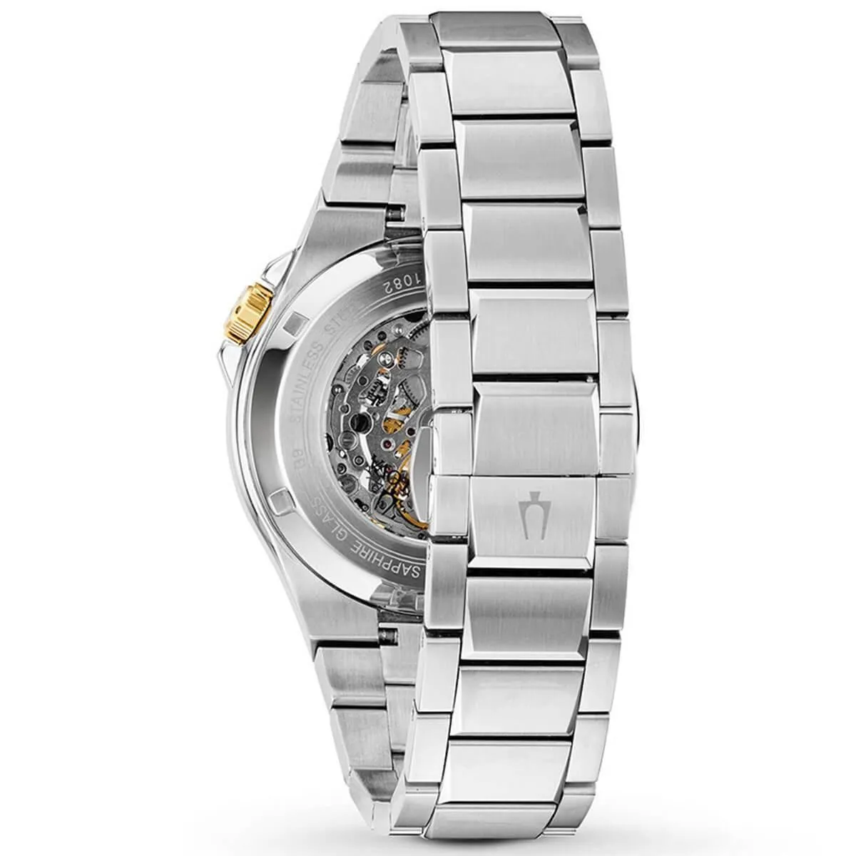 Bulova Men's Automatic Watch - Classic Skeleton Dial Stainless Steel Bracelet | 98A224