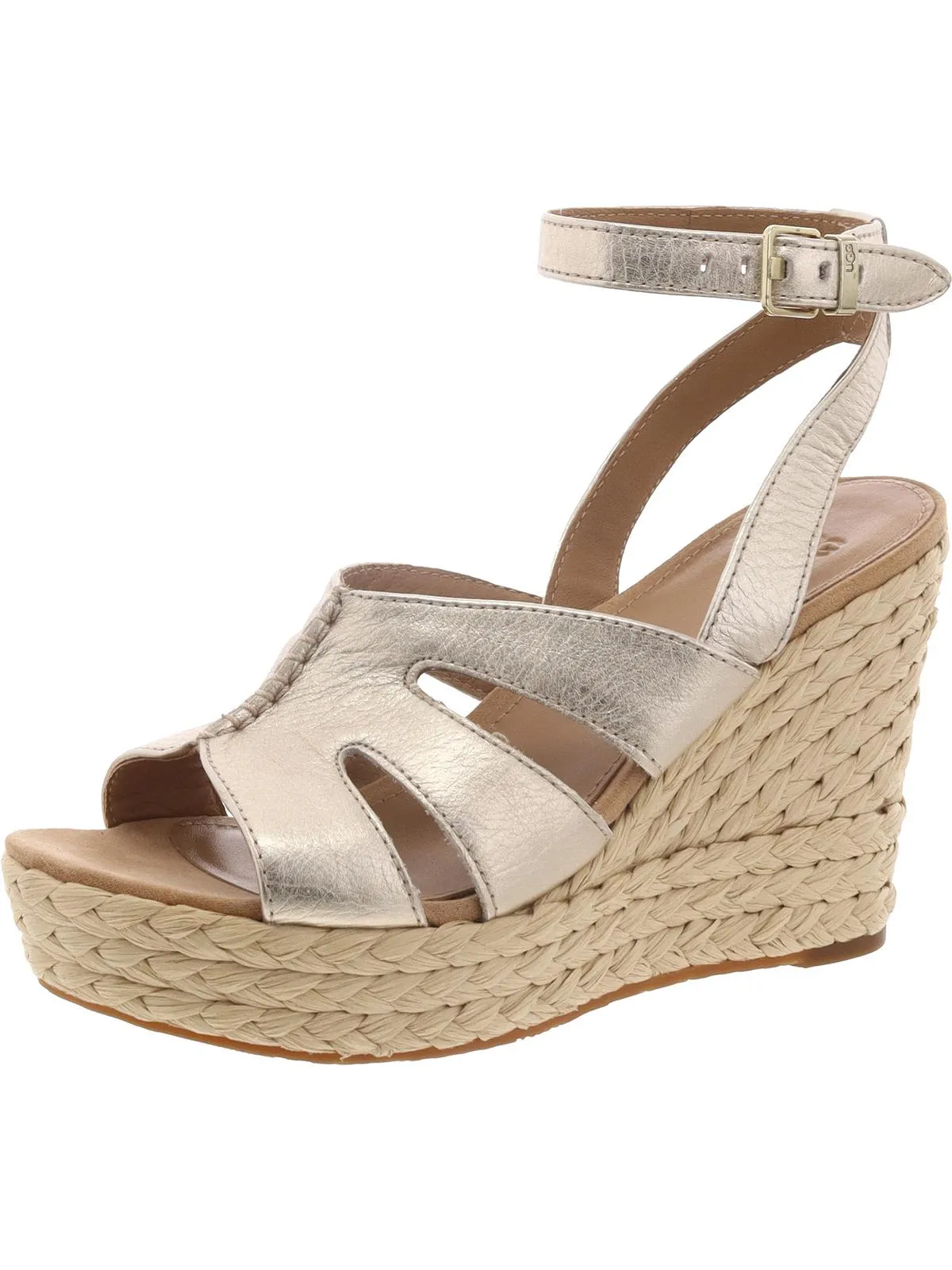 CAREENA Womens Leather Wedge Pumps