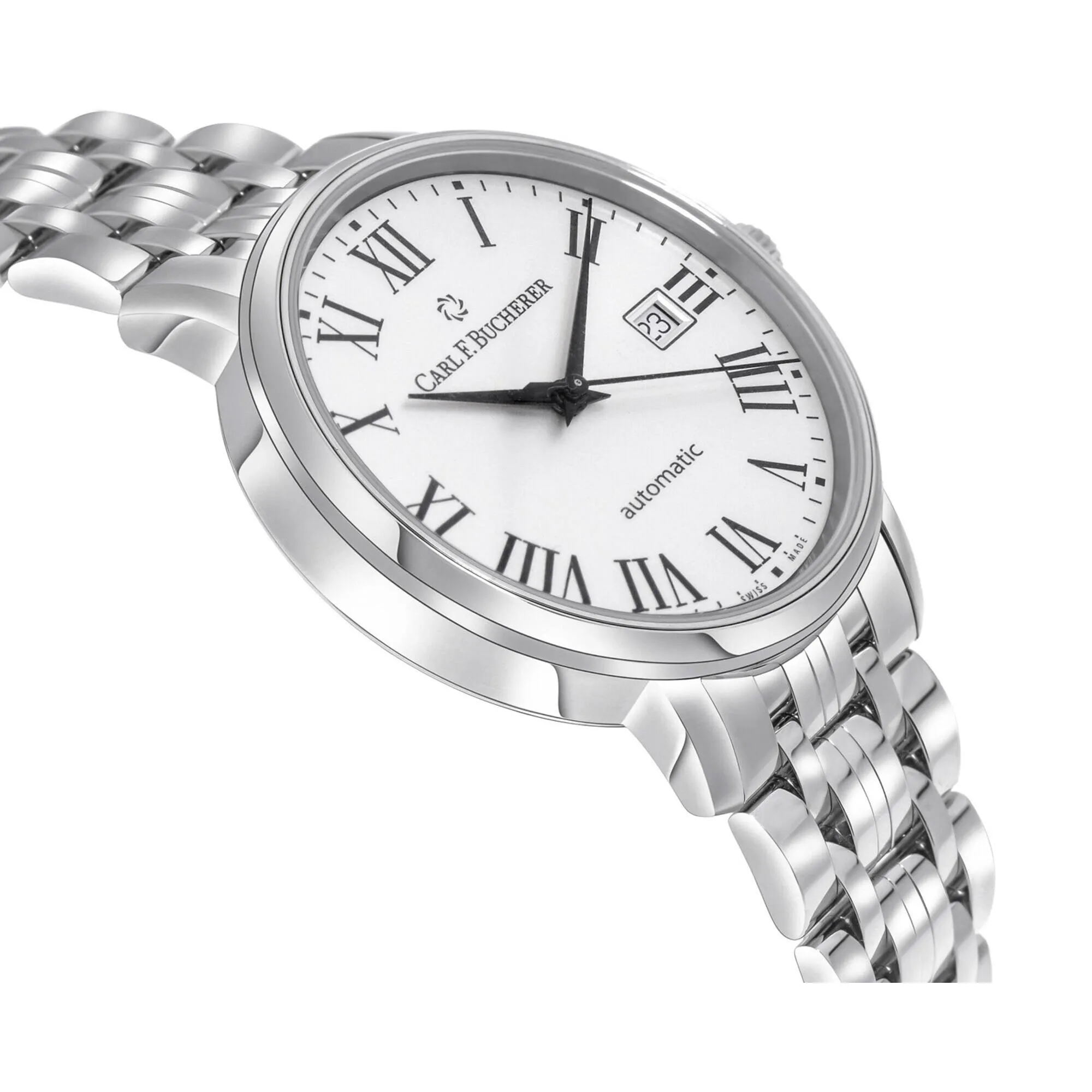 Carl Bucherer Men's Watch - Adamavi White Dial Silver Bracelet | 00.10318.08.11.21