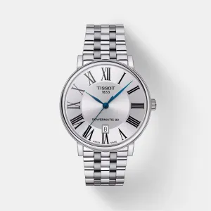 Carson Premium Men Silver Automatic Stainless Steel Watch T1224071103300