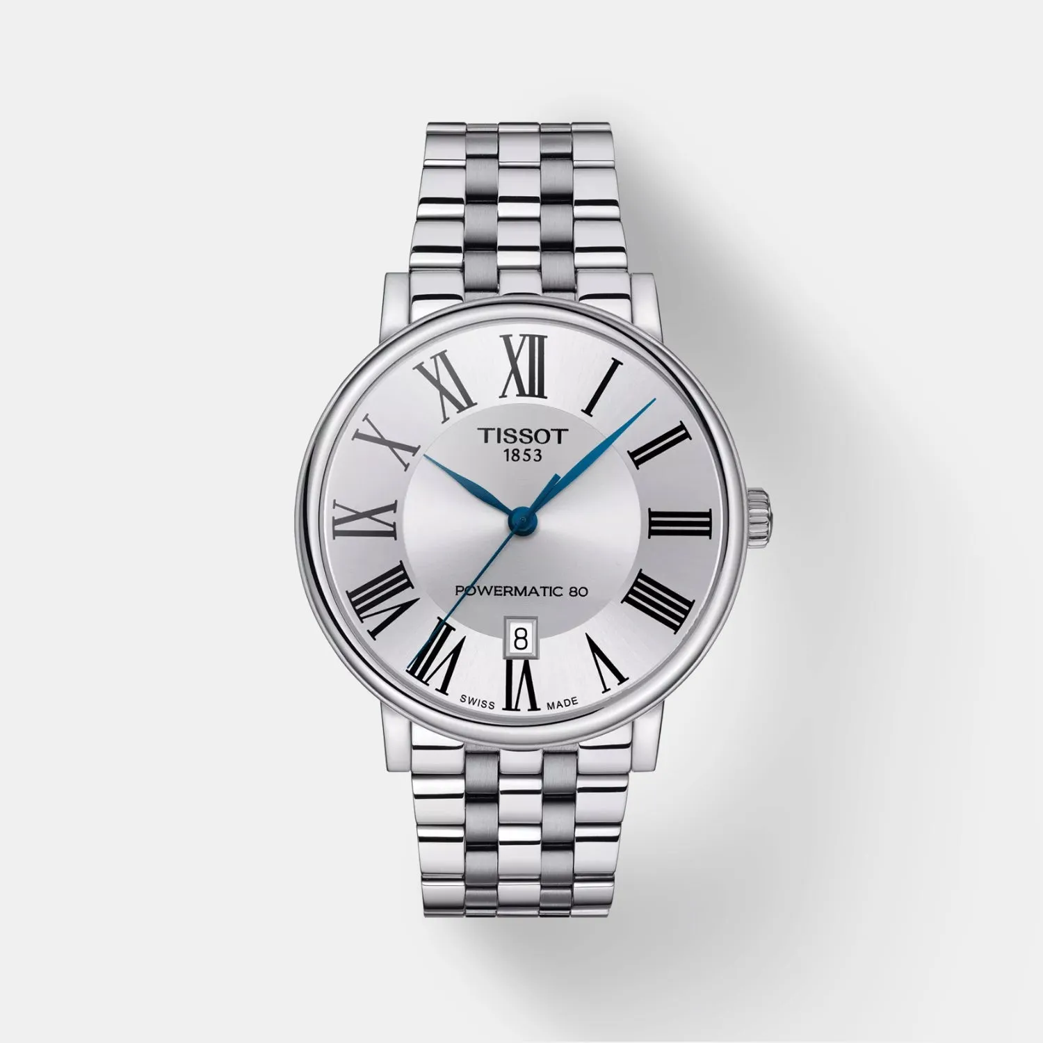 Carson Premium Men Silver Automatic Stainless Steel Watch T1224071103300