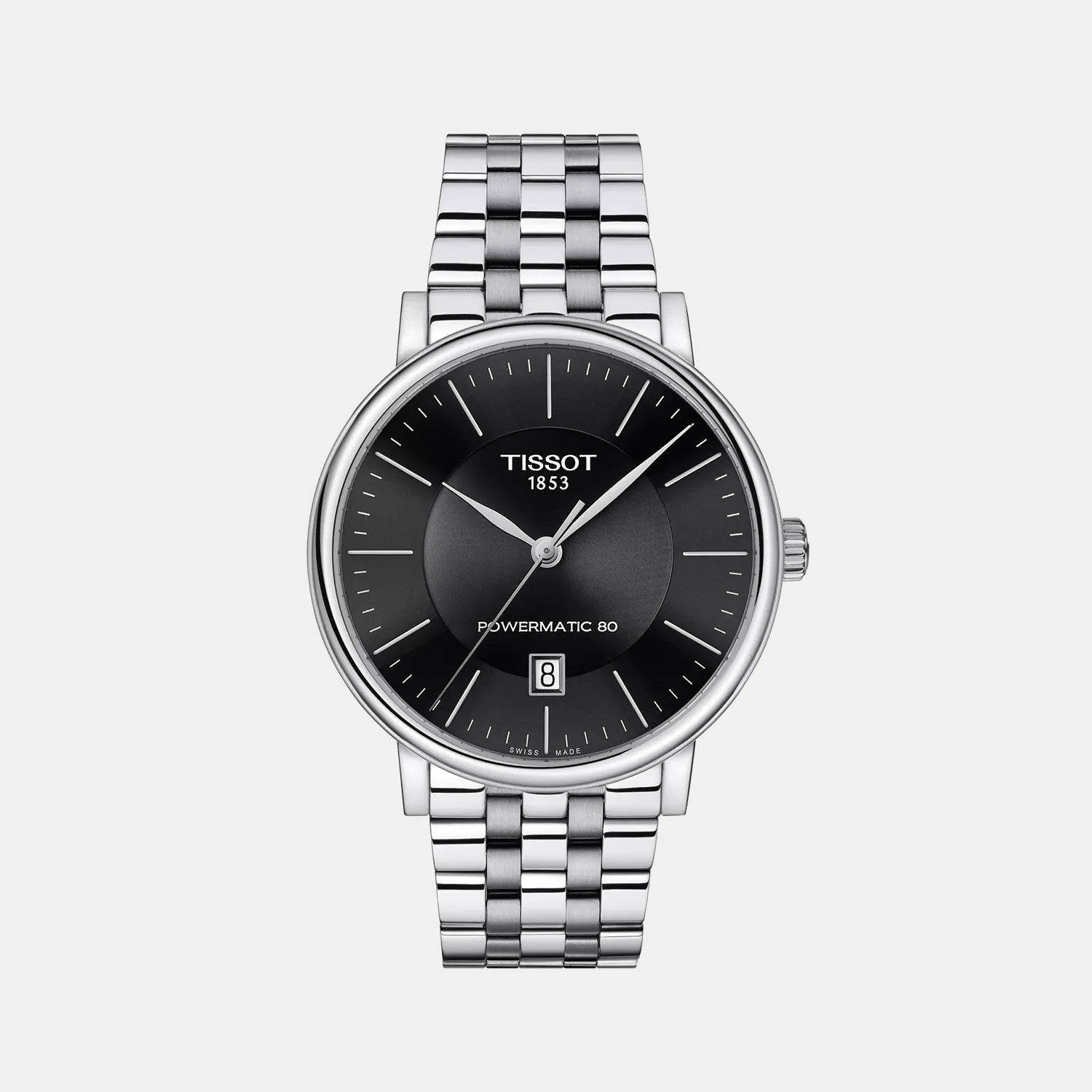 Carson T-Classic Men Analog Black Dial Automatic Stainless Steel Watch T1224071105100