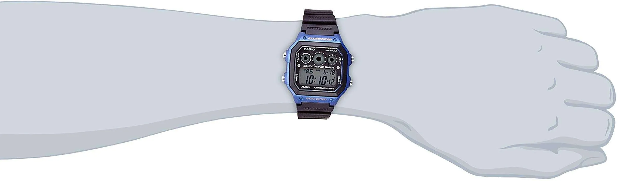 Casio AE-1300WH-2A Black Resin Strap Watch for Men