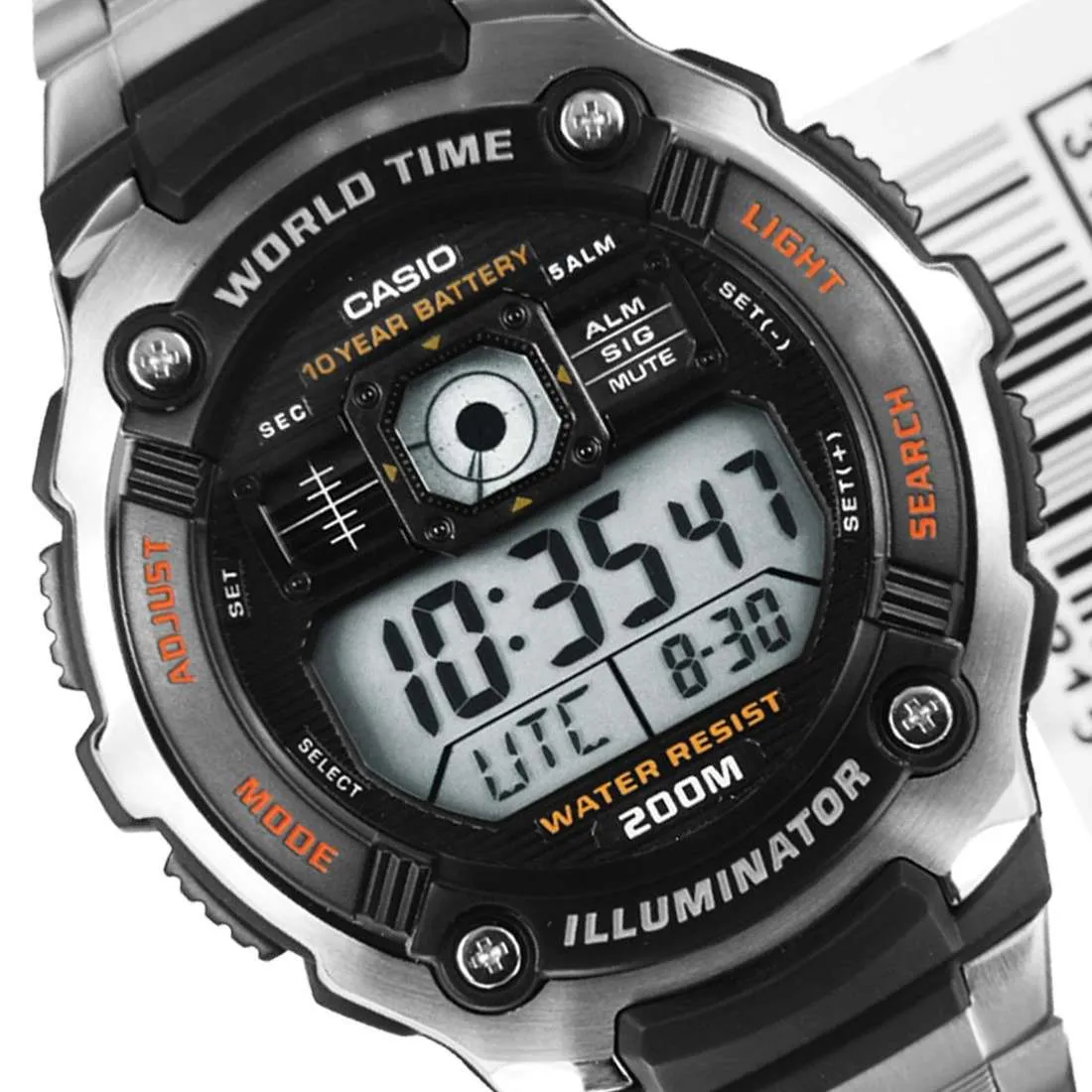 Casio AE-2000WD-1A Silver Stainless  Watch for Men
