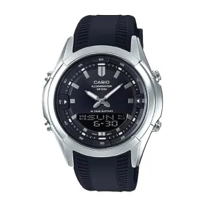 Casio Analog-Digital Combination Black Resin Band Watch AMW840-1A AMW-840-1A