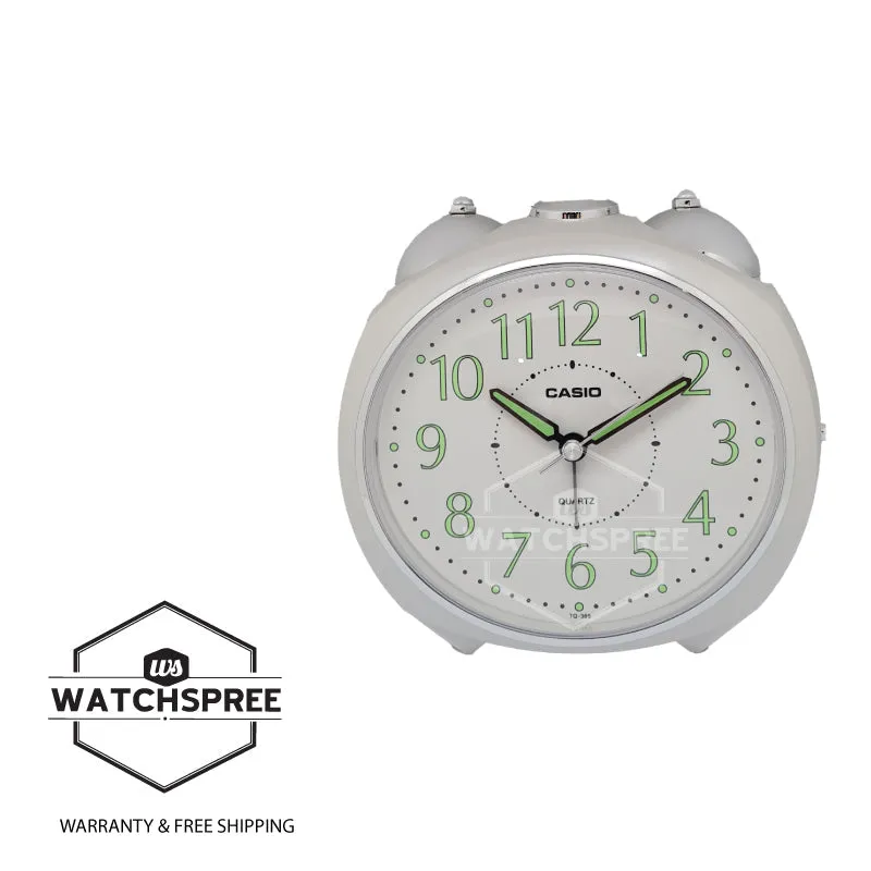 Casio Analog White Resin Table Clock TQ369-7D TQ-369-7D TQ-369-7