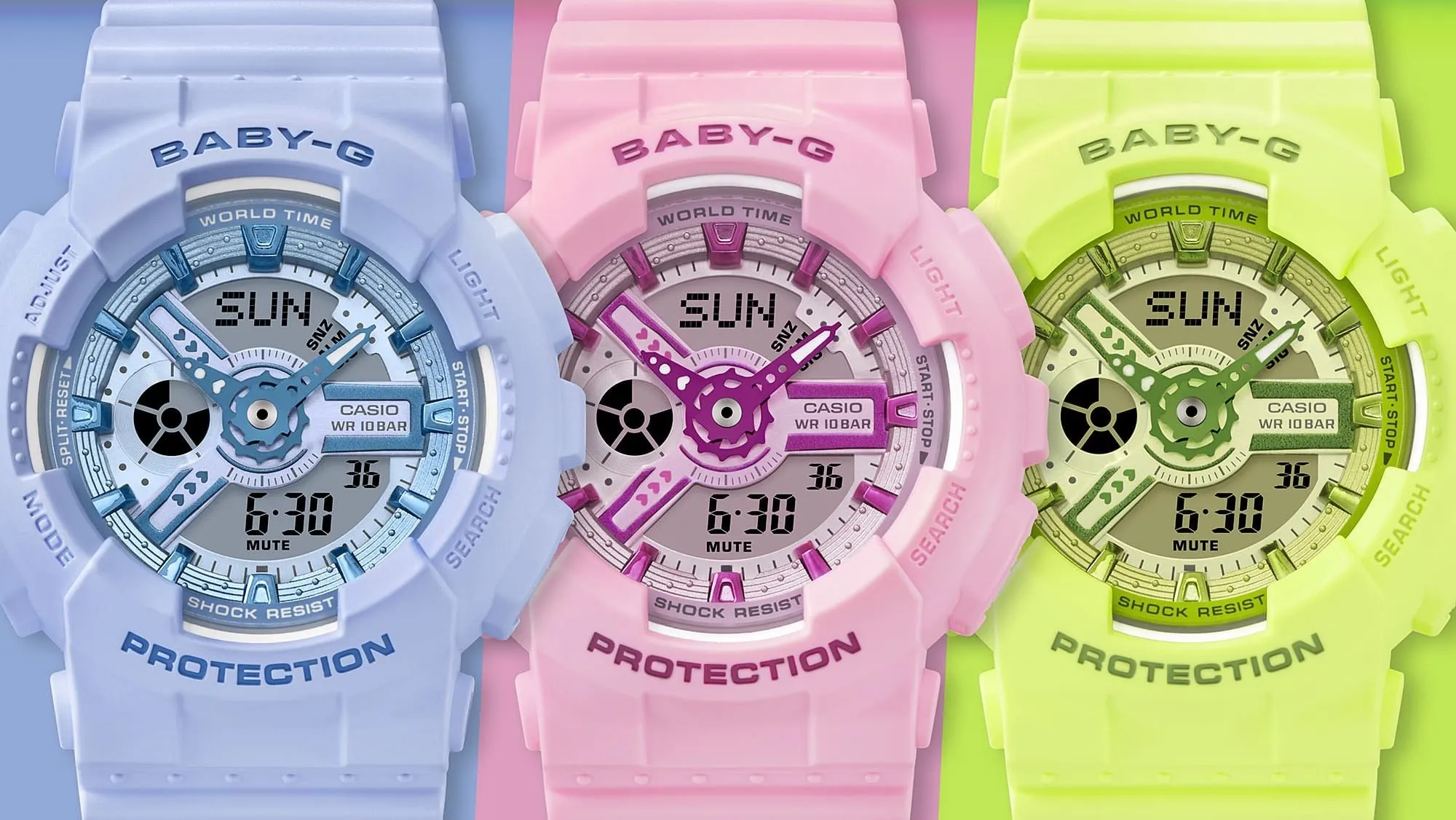 Casio Baby-G BA-110 Series Light Pink Resin Watch BA-110YK-4ADR