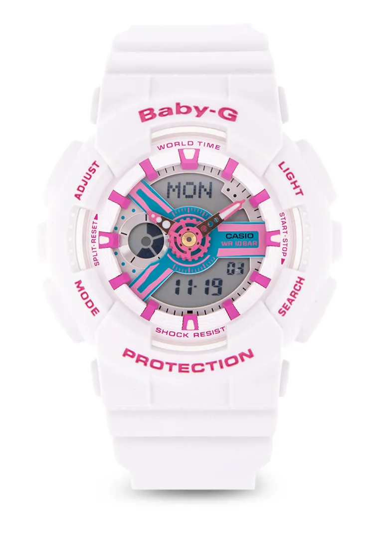 Casio Baby-g BA-110NR-8A Digital Analog Rubber Strap Watch For Women