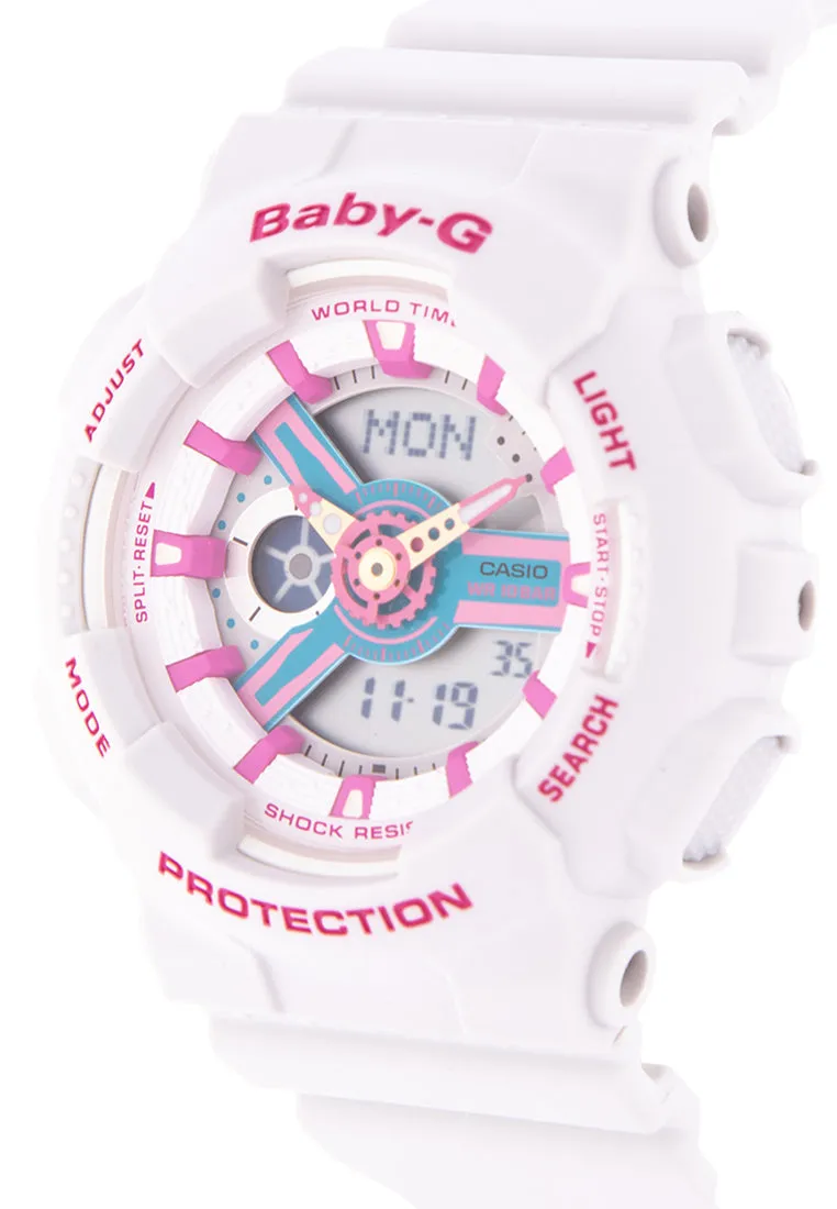 Casio Baby-g BA-110NR-8A Digital Analog Rubber Strap Watch For Women