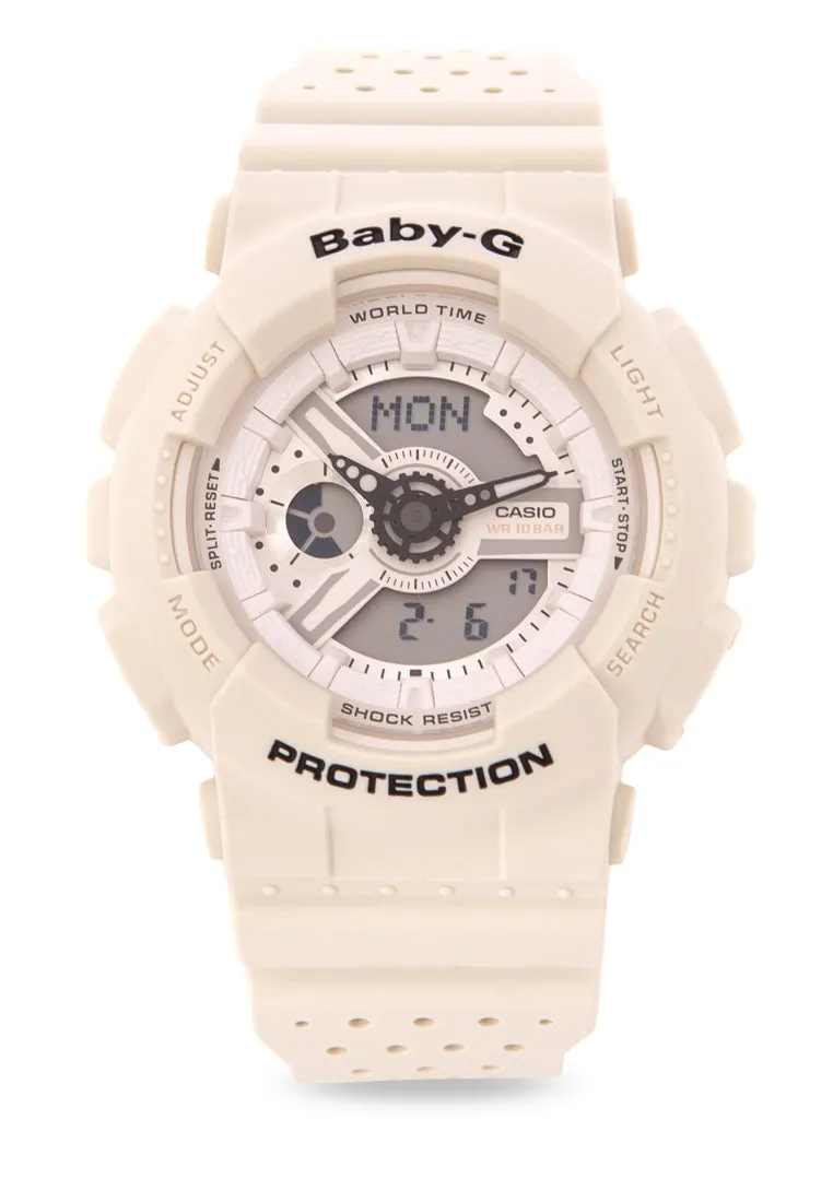 Casio Baby-g BA-110PP-7A Digital Analog Rubber Strap Watch For Women