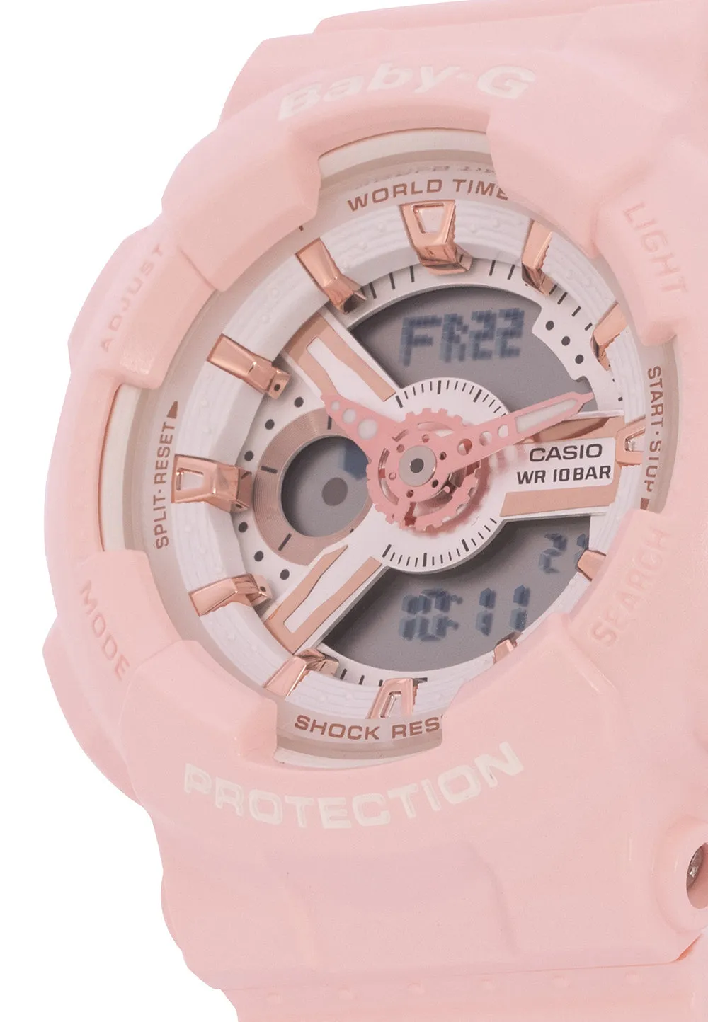 Casio Baby-g BA-110RG-4A Digital Analog Rubber Strap Watch For Women