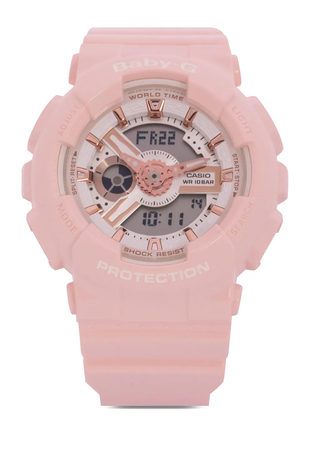 Casio Baby-g BA-110RG-4A Digital Analog Rubber Strap Watch For Women