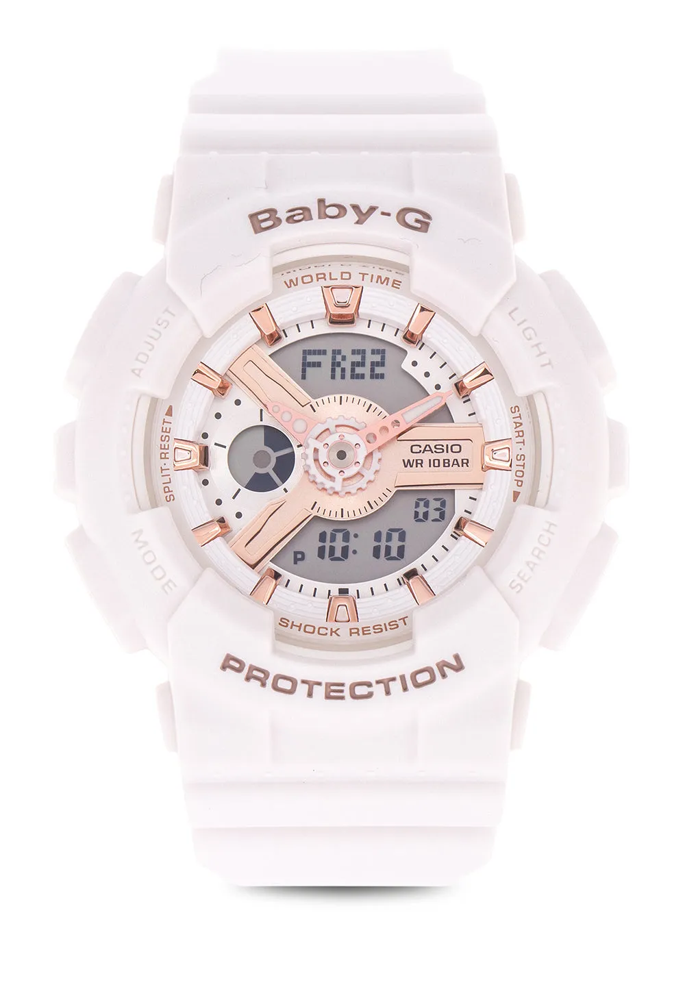 Casio Baby-g BA-110RG-7A Digital Analog Rubber Strap Watch For Women