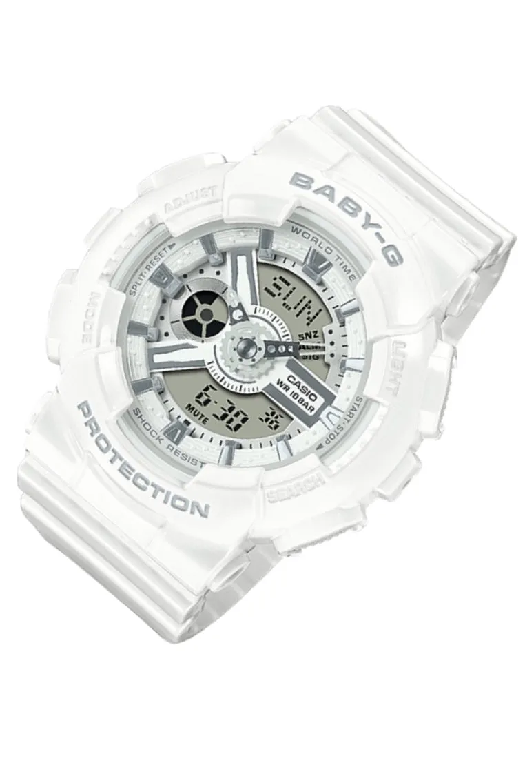 Casio Baby-g BA-110X-7A3 Digital Analog Rubber Strap Watch For Women