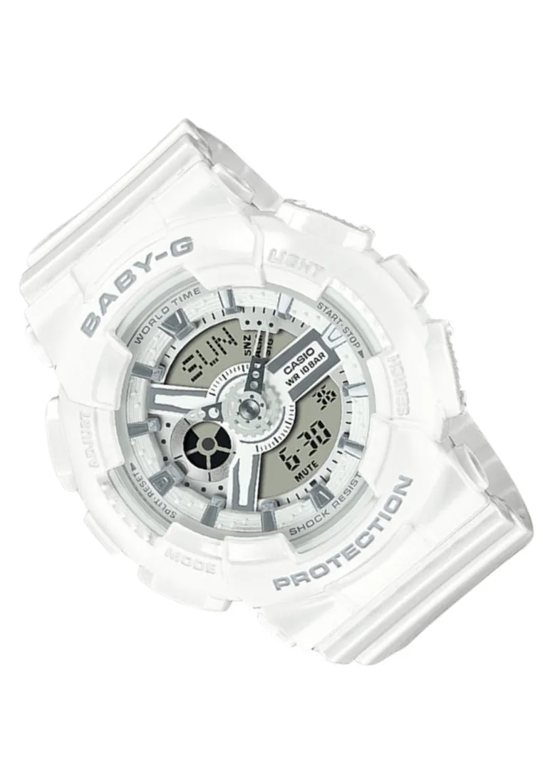 Casio Baby-g BA-110X-7A3 Digital Analog Rubber Strap Watch For Women
