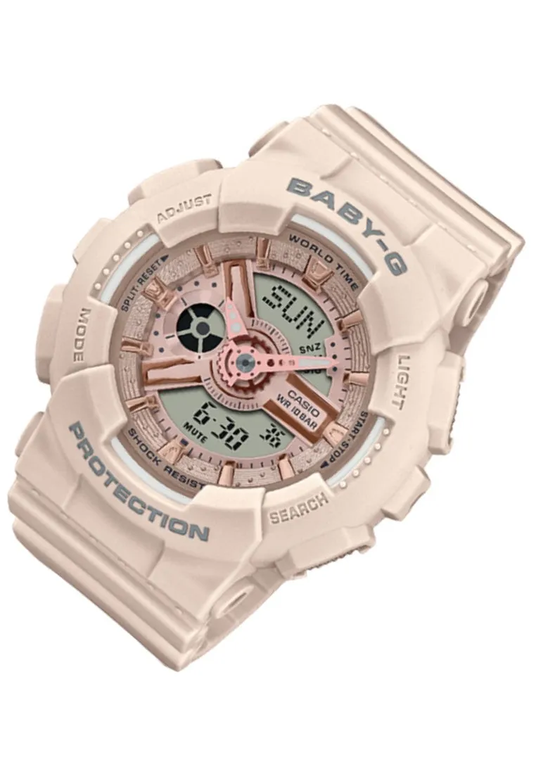 Casio Baby-g BA-110XCP-4A Digital Analog Rubber Strap Watch For Women
