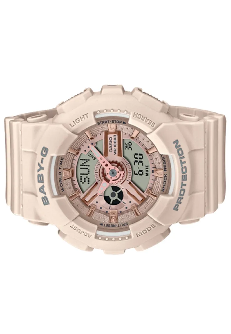 Casio Baby-g BA-110XCP-4A Digital Analog Rubber Strap Watch For Women