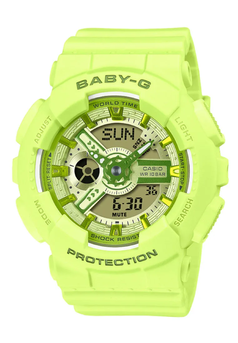 Casio Baby-g BA-110YK-3A Digital Analog Rubber Strap Watch for Women