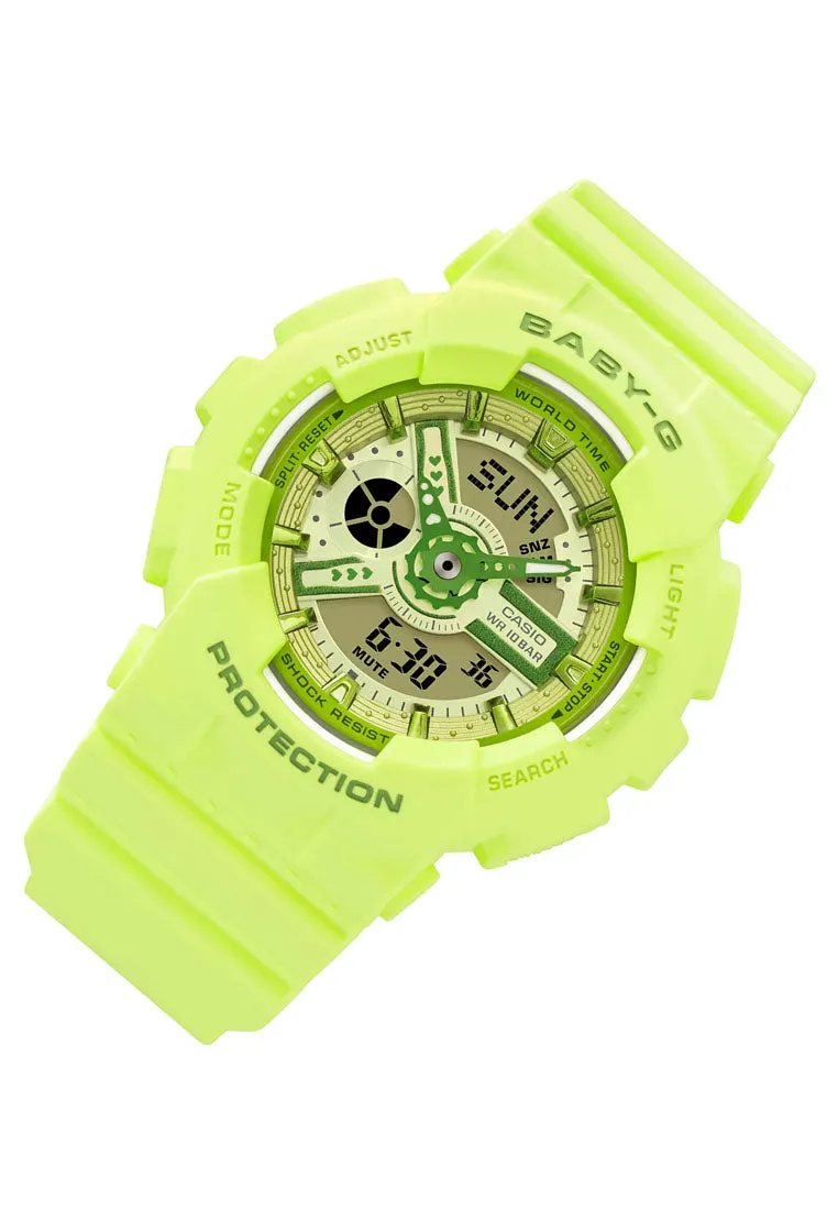 Casio Baby-g BA-110YK-3A Digital Analog Rubber Strap Watch for Women