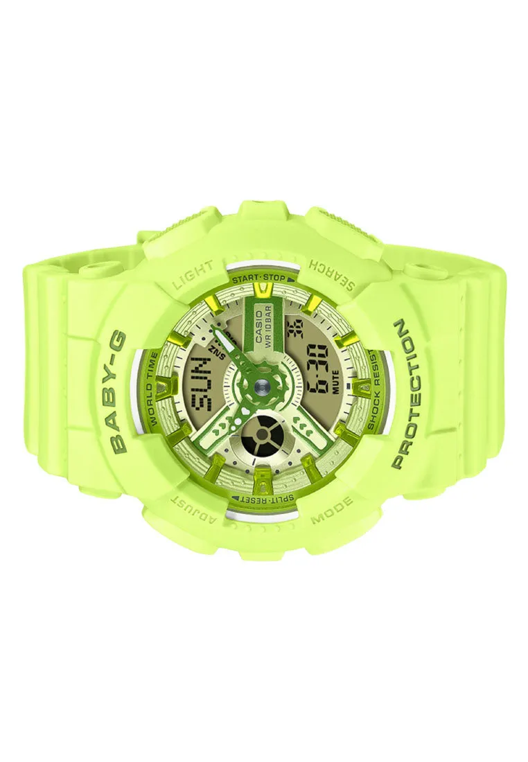 Casio Baby-g BA-110YK-3A Digital Analog Rubber Strap Watch for Women