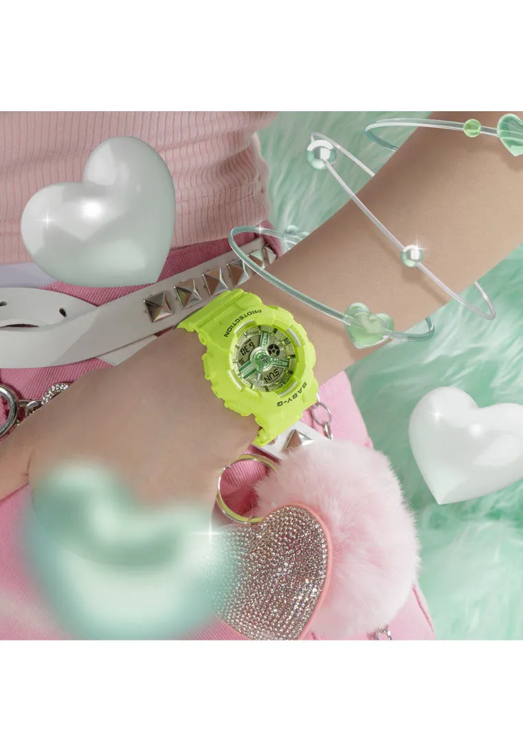 Casio Baby-g BA-110YK-3A Digital Analog Rubber Strap Watch for Women