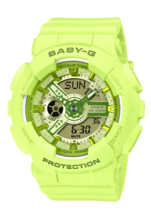 Casio Baby-g BA-110YK-3A Digital Analog Rubber Strap Watch for Women