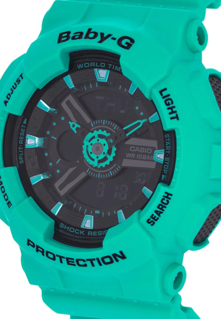 Casio Baby-g BA-111-3A Digital Analog Rubber Strap Watch For Women