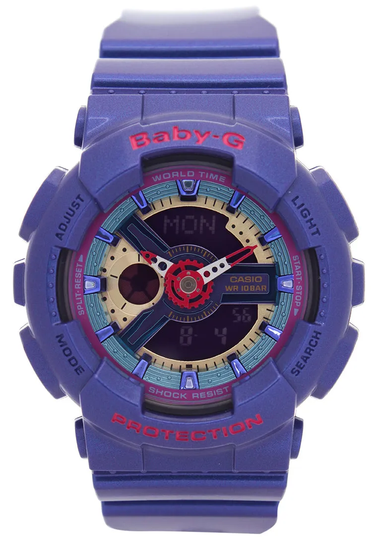 Casio Baby-g BA-112-2A Digital Analog Rubber Strap Watch For Women