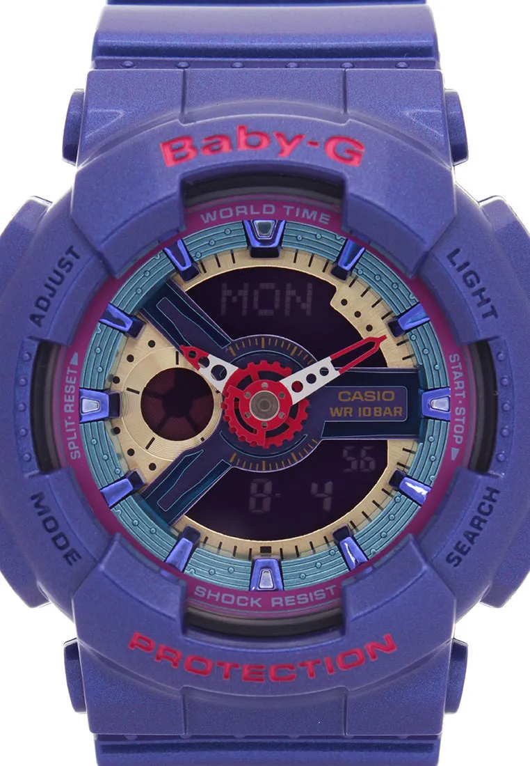 Casio Baby-g BA-112-2A Digital Analog Rubber Strap Watch For Women