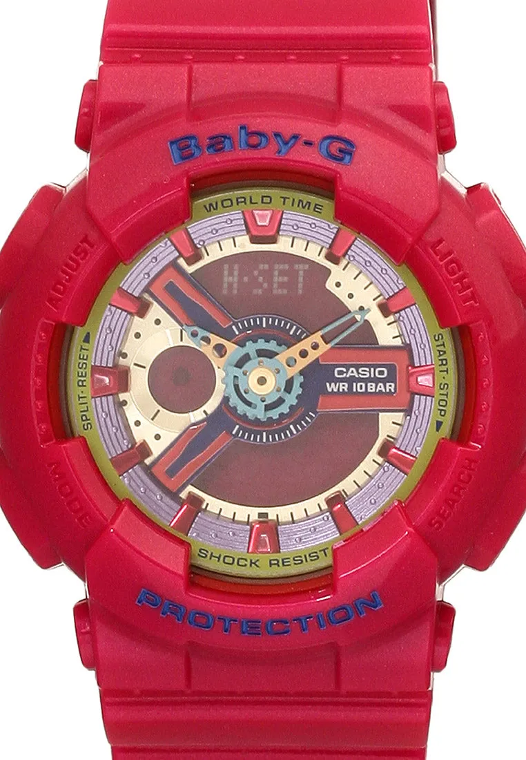 Casio Baby-g BA-112-4A Digital Analog Rubber Strap Watch For Women