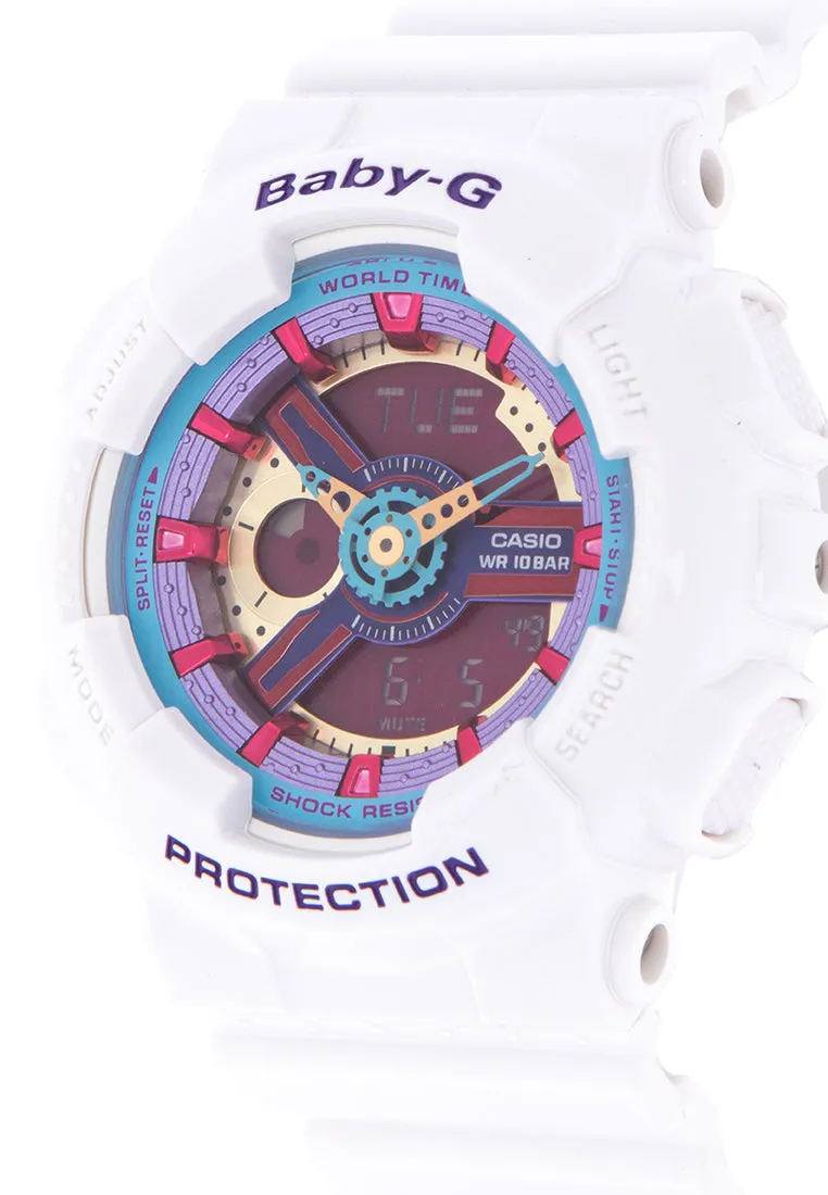 Casio Baby-g BA-112-7A Digital Analog Rubber Strap Watch For Women