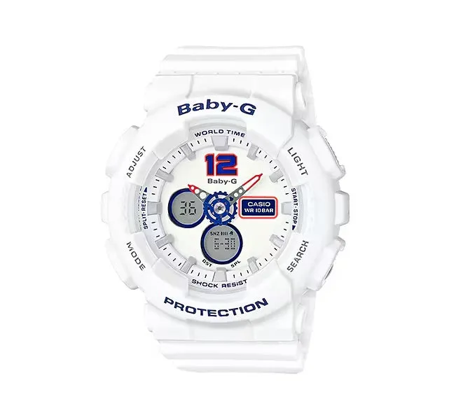 Casio Baby-g BA-120TR-7B Digital Analog Rubber Strap Watch For Women