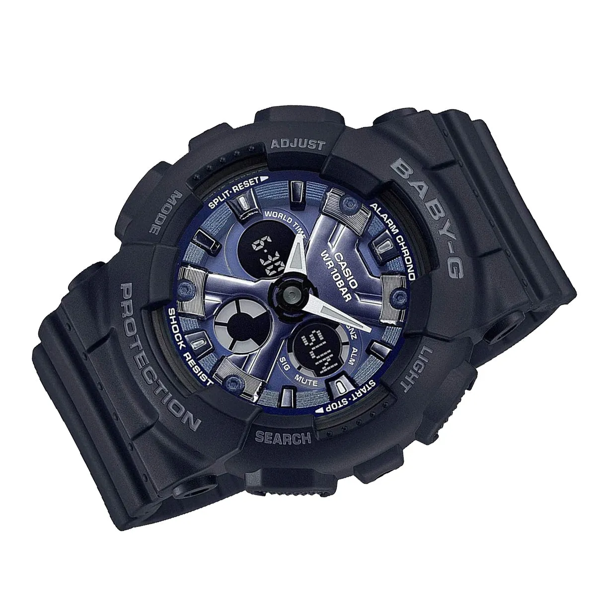 Casio Baby-g BA-130-1A2 Digital Analog Rubber Strap Watch For Women