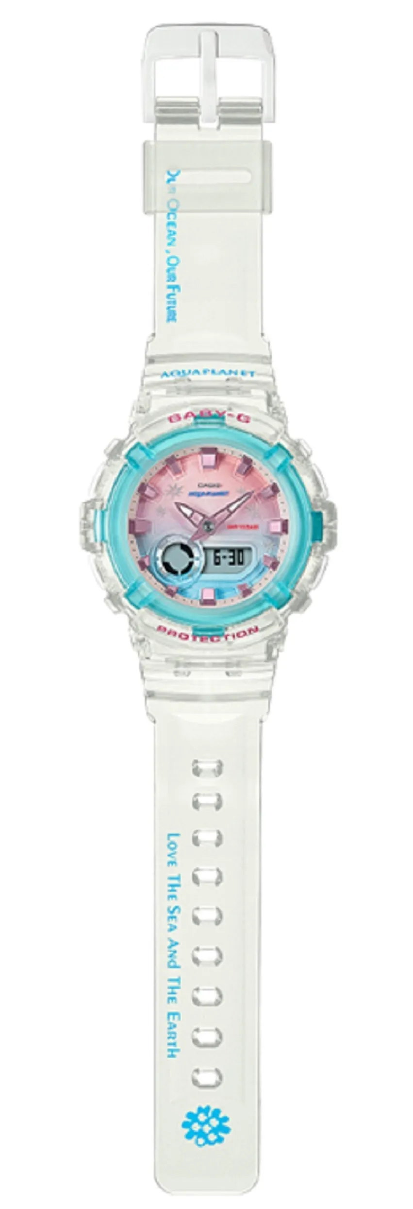 Casio Baby-g BGA-280AP-7A Digital Analog Rubber Strap Watch For Women