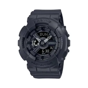 Casio Baby-G Digital-Analogue Quartz Black Resin Strap Women Watch BA-110XBC-1ADR