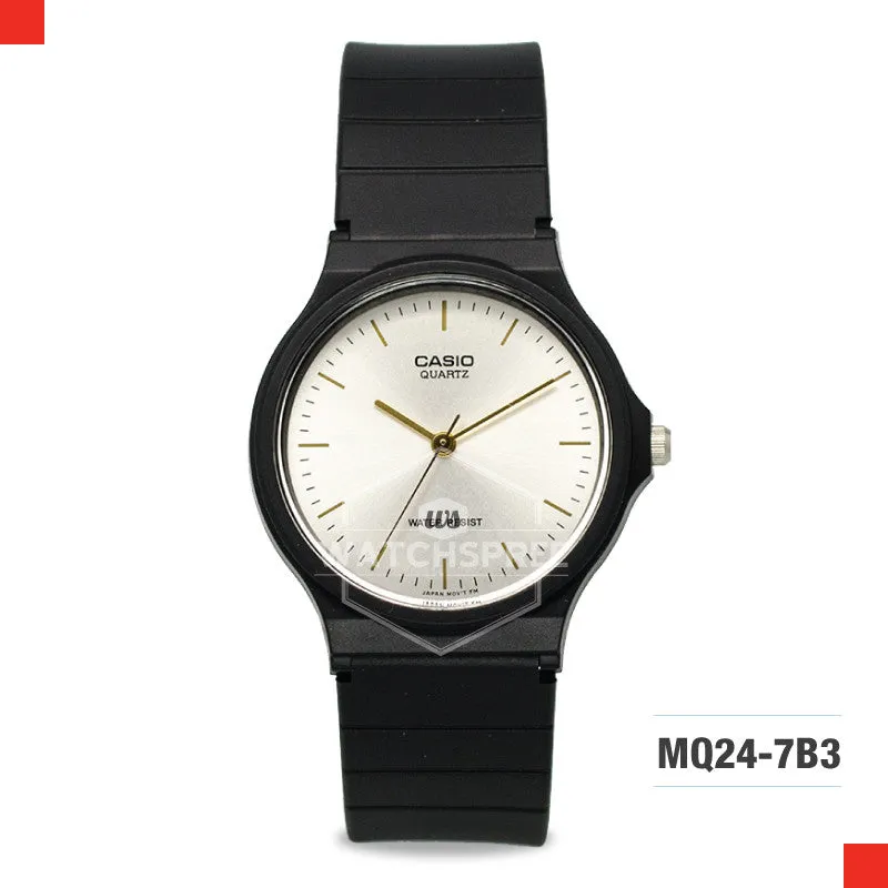Casio Classic Analog Black Resin Band Watch MQ24-7E2