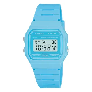Casio Digital Blue Resin Band Watch F91WC-2A F-91WC-2A