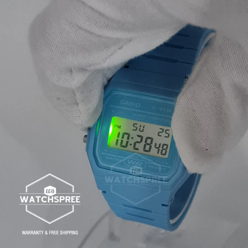 Casio Digital Blue Resin Band Watch F91WC-2A F-91WC-2A