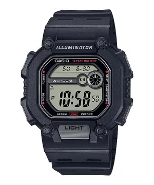 Casio Digital Grey Dial Black Resin Band Watch W737H-1A