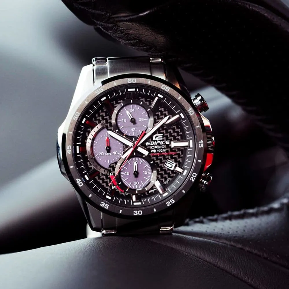 CASIO EDIFICE EQS-900DB-1AVUDF CHRONOGRAPH SILVER STAINLESS STEEL MEN'S WATCH