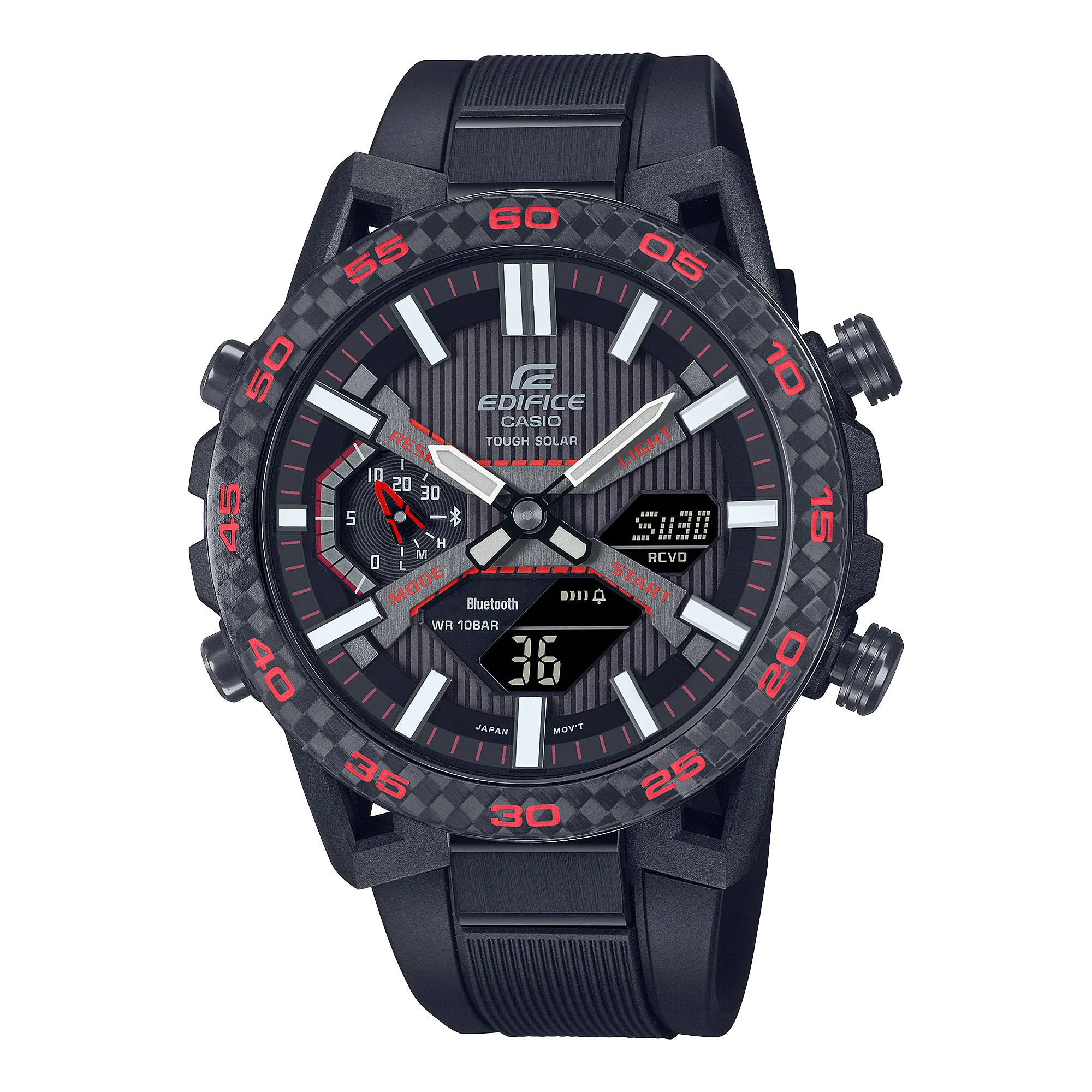Casio Edifice Sospensione Black Resin Band Watch ECB2000PB-1A