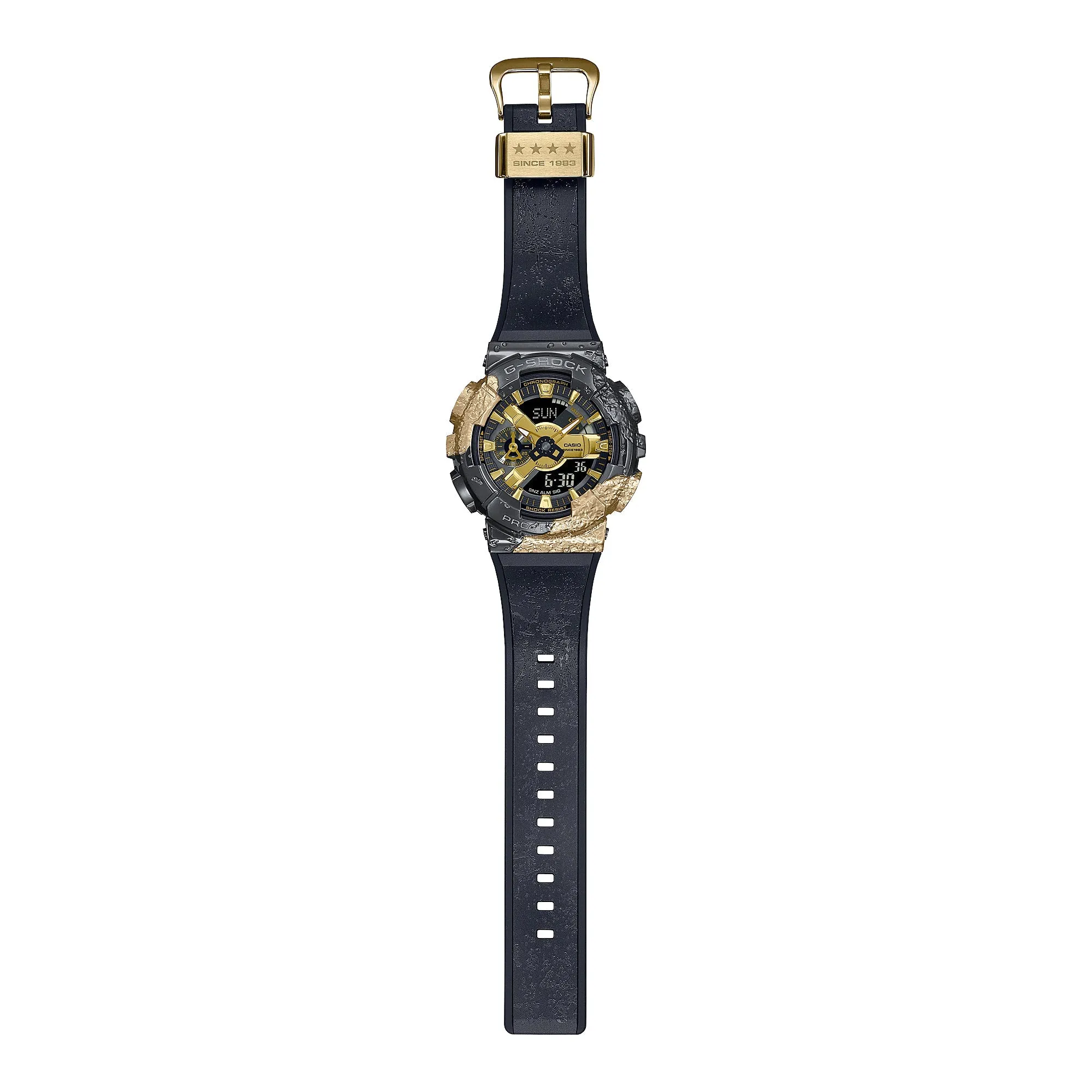 Casio G-Shock 40th Anniversary Adventurer's Stone Limited Edition Black Hot Stamped Resin Band Watch GM114GEM-1A9 GM-114GEM-1A9