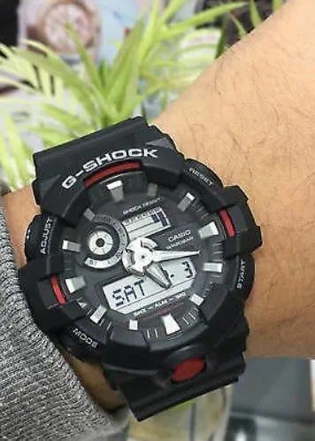 CASIO G-SHOCK ANALOGUE / DIGITAL BLACK RESIN BAND GA700-1A