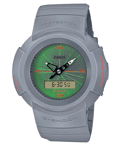 Casio G-Shock AW-500 Lineup Music Night Tokyo Series Light Grey Resin Band Watch AW500MNT-8A AW-500MNT-8A