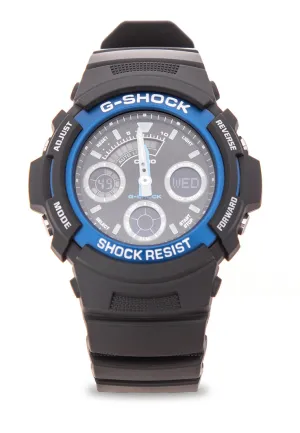 Casio G-shock AW-591-2ADR Digital Analog Rubber Strap Watch For Men